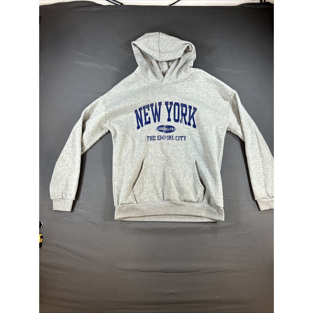 New York Hoodie Size Medium Women New Gray Sweatshirt